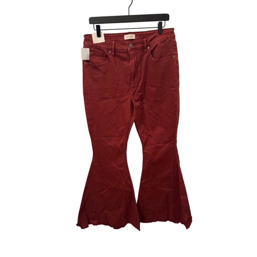 NWT Shyanne high rise flare rust jeans size 34/34